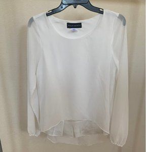 Vintage flowy white blouse top